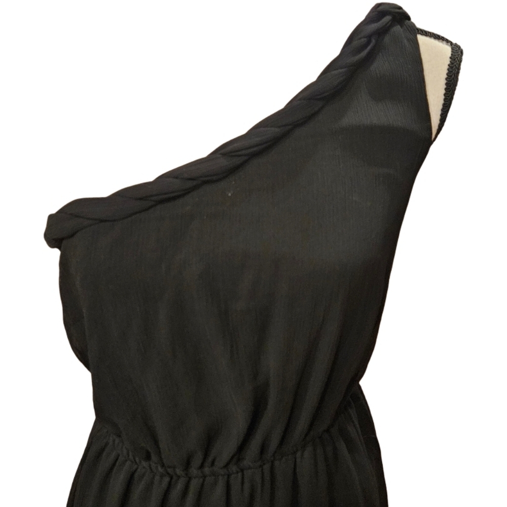BeBop Elegant Black One-Shoulder Dress - Picture 2 of 9
